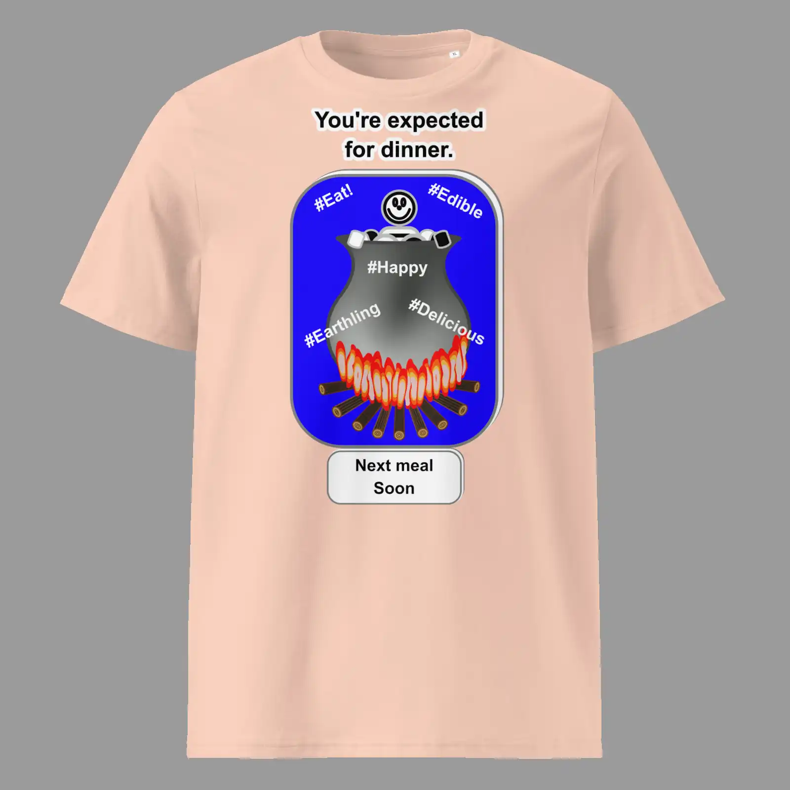 Unisex Organic Cotton T-Shirt Cauldron Angel Fraiche Peche