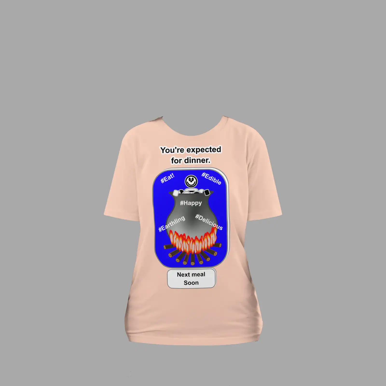 Unisex Organic Cotton T-Shirt Cauldron Angel Fraiche Peche - Image 3
