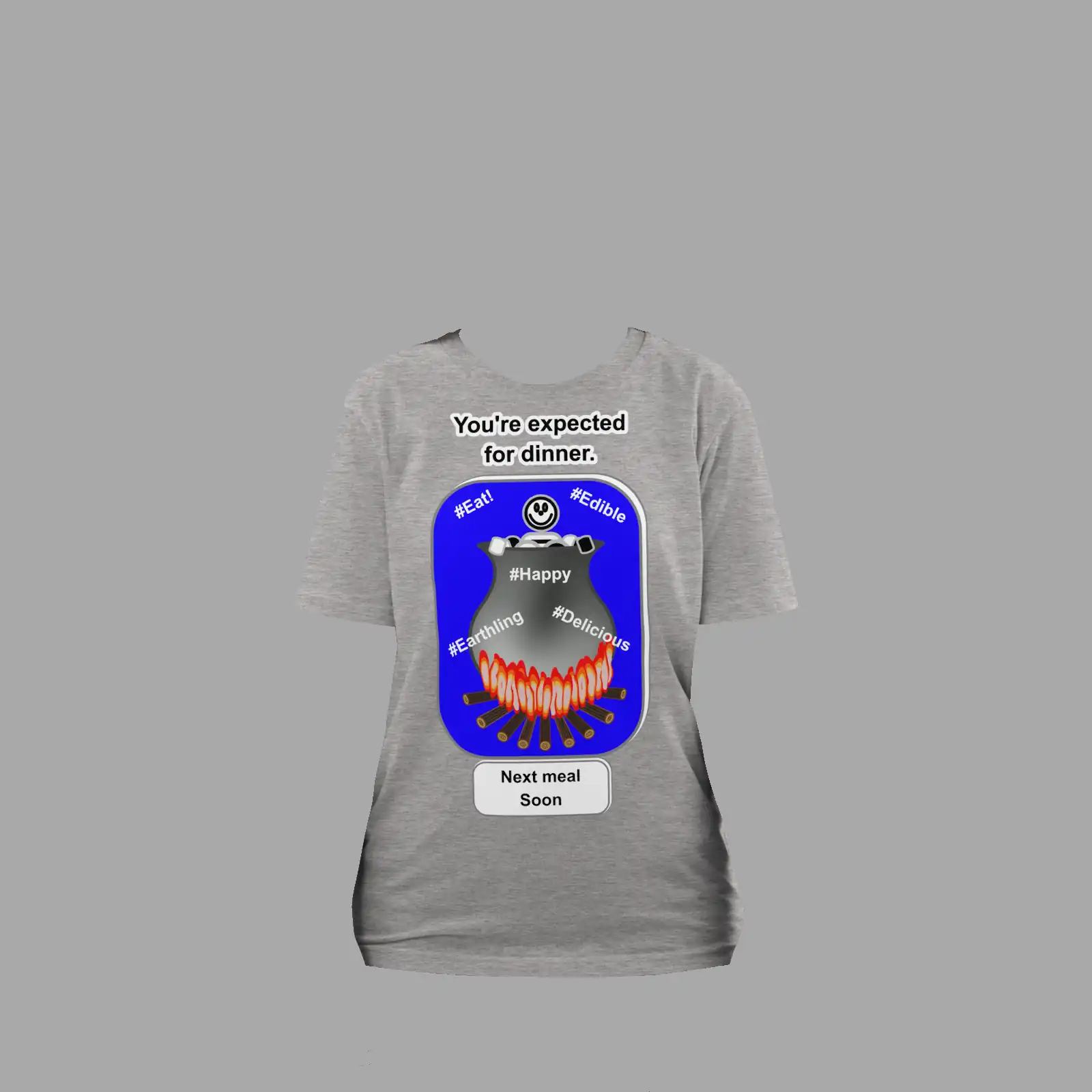 Unisex Organic Cotton T-Shirt Cauldron Angel Heather Grey - Image 3