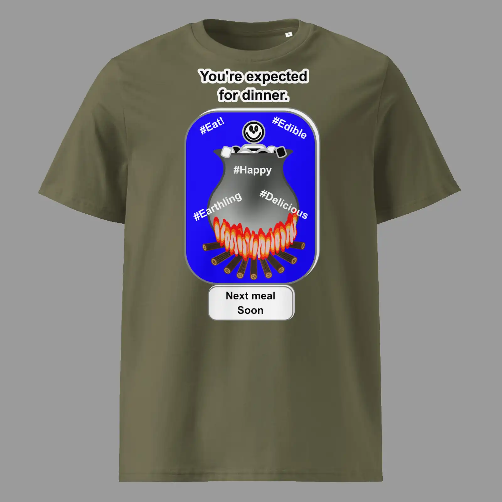 Unisex Organic Cotton T-Shirt Cauldron Angel Khaki