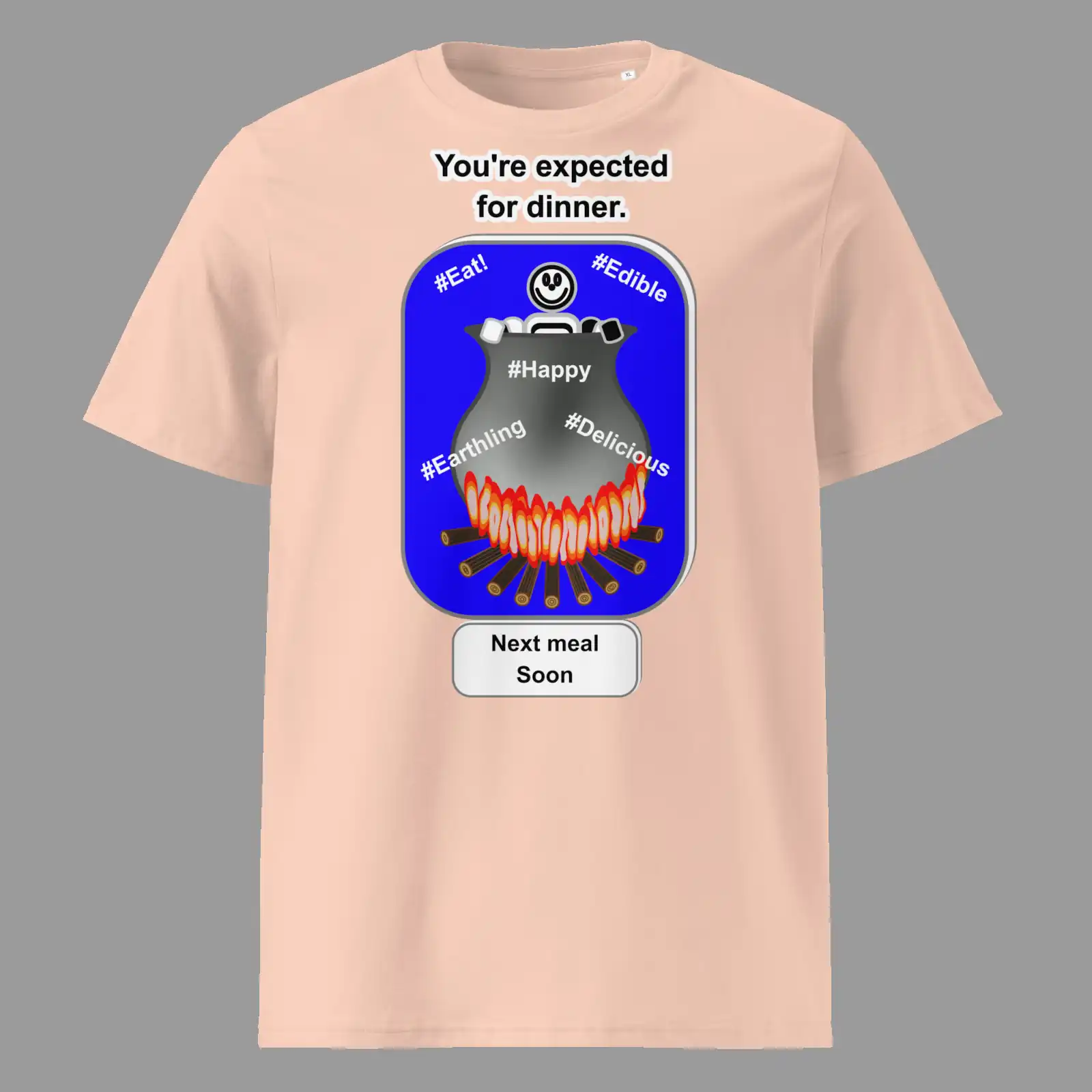Unisex Organic Cotton T-Shirt Cauldron Martian Fraiche Peche