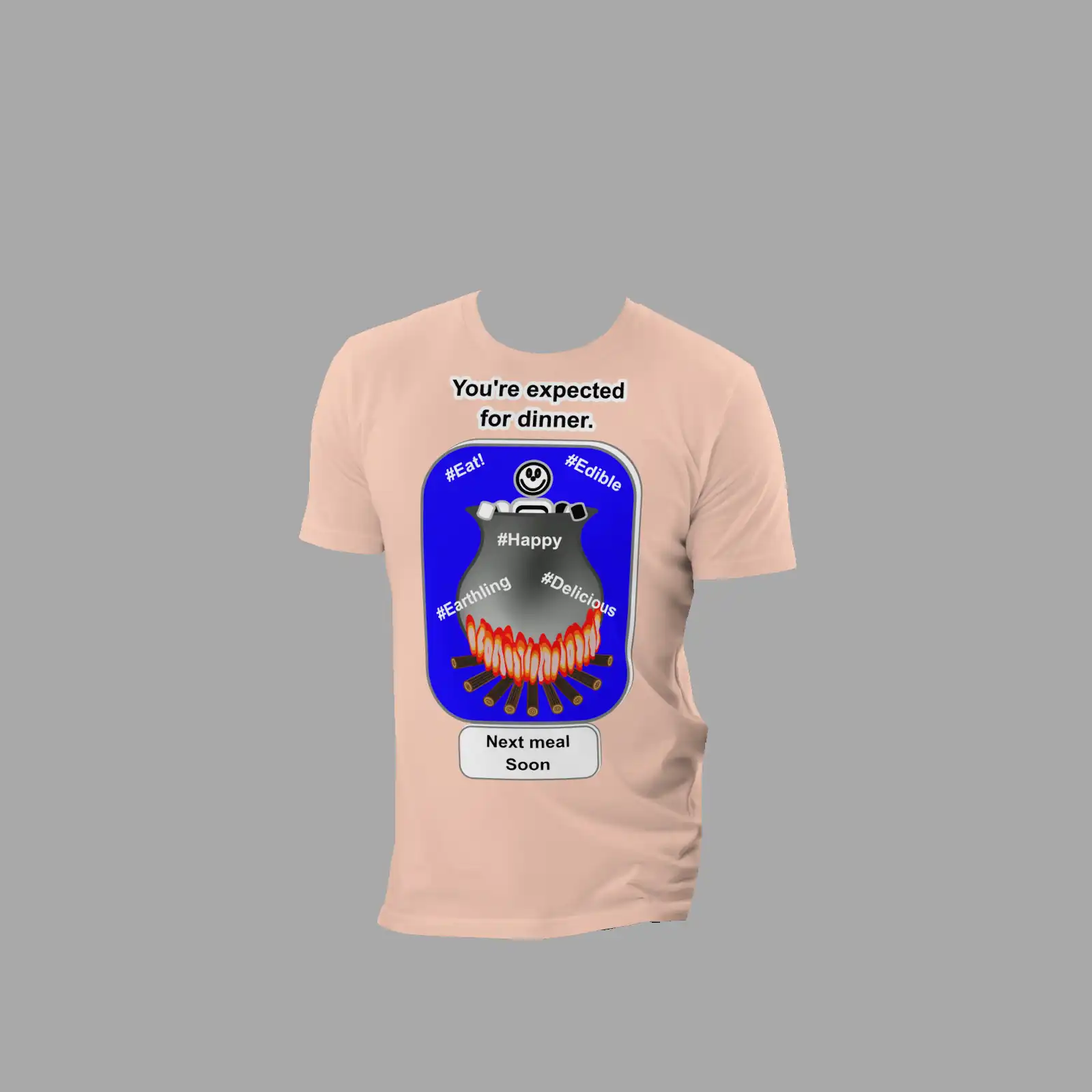 Unisex Organic Cotton T-Shirt Cauldron Martian Fraiche Peche - Image 3