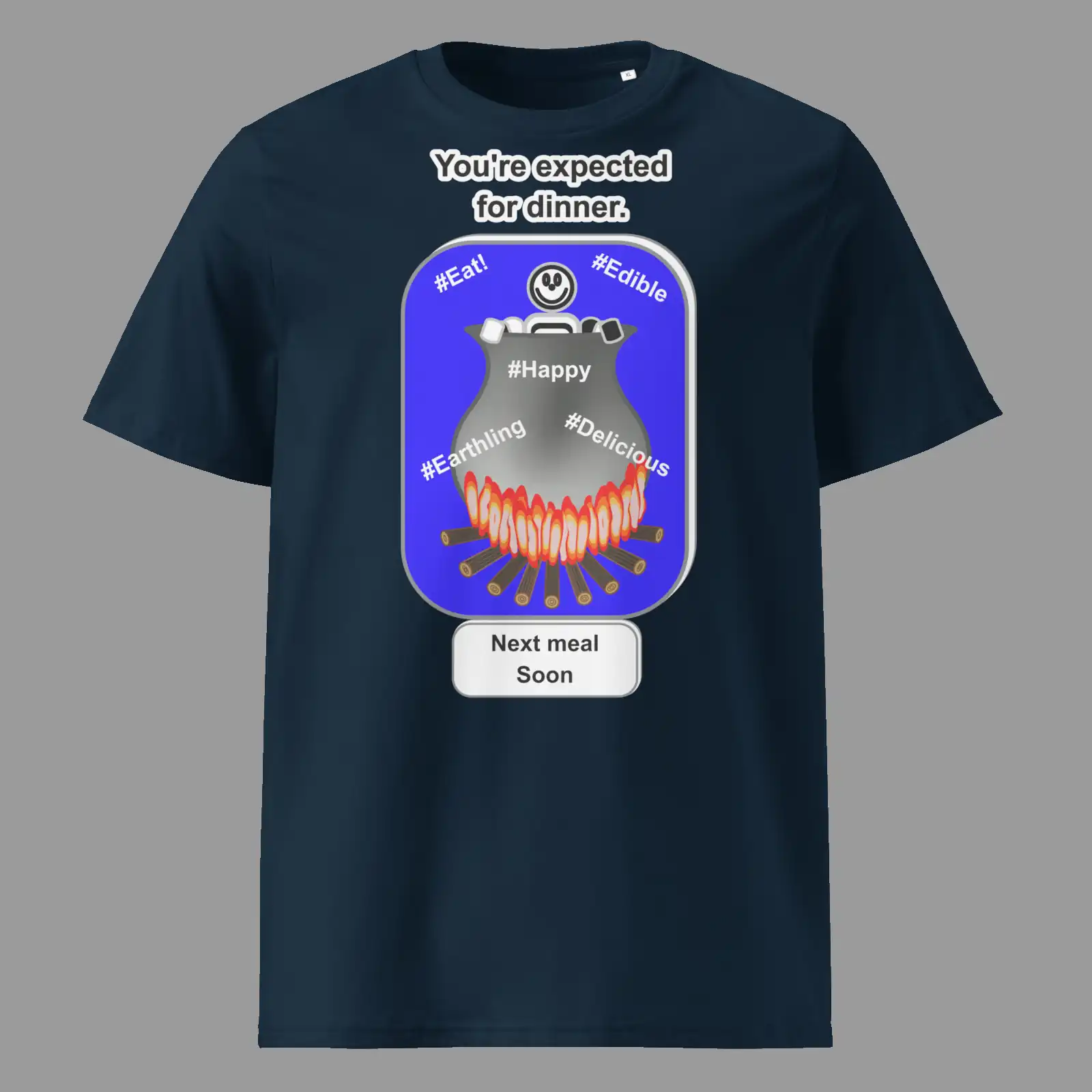 Unisex Organic Cotton T-Shirt Cauldron Martian French Navy