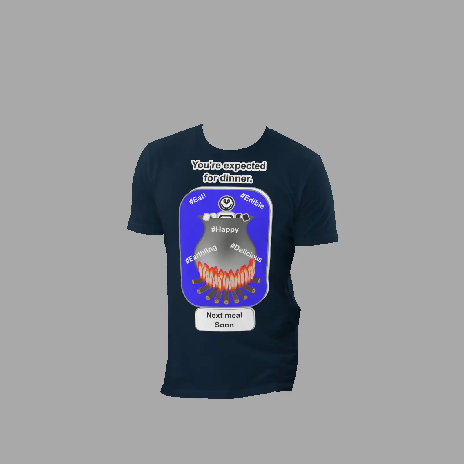 Unisex Organic Cotton T-Shirt Cauldron Martian French Navy - Image 3