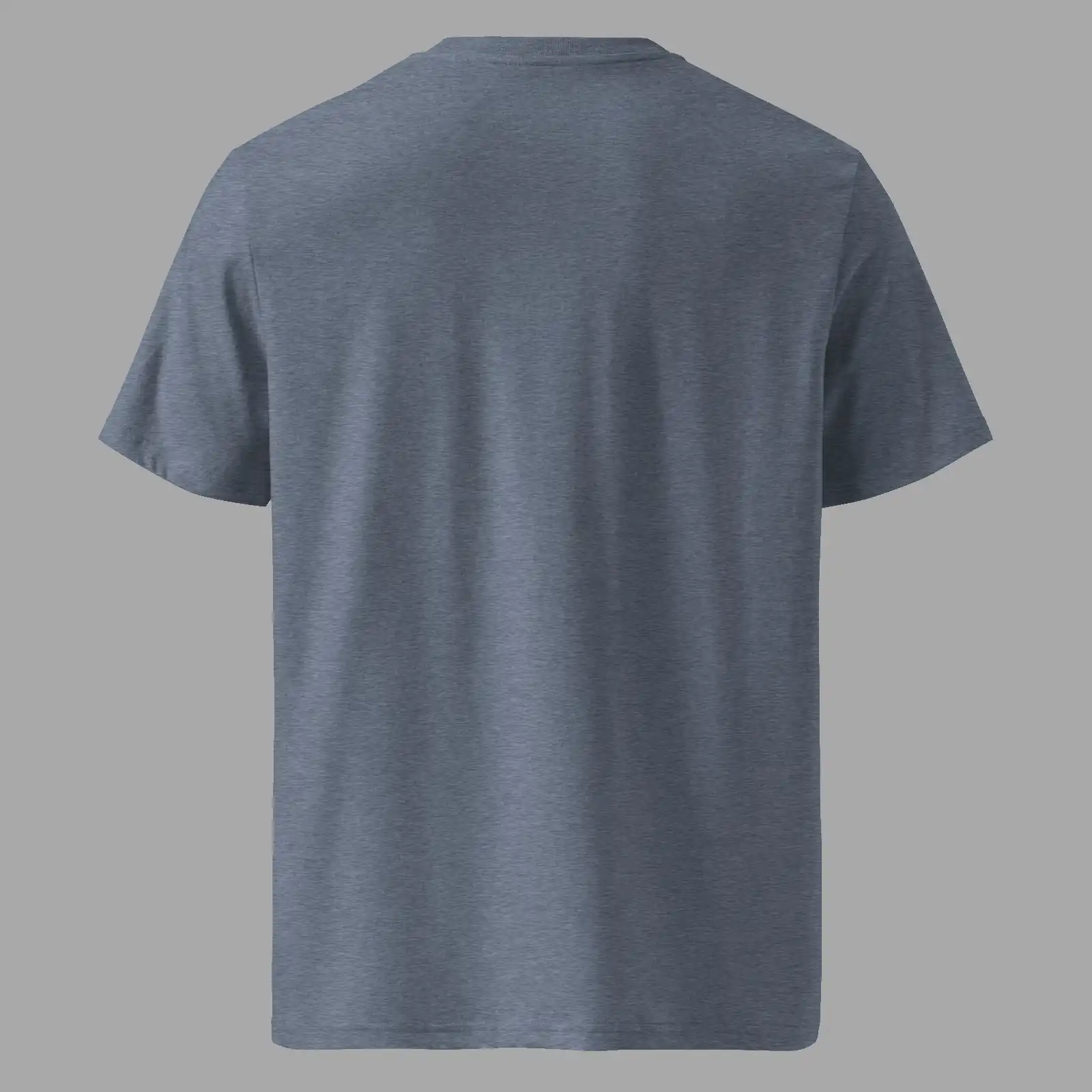 Unisex Organic Cotton T-Shirt Hello Martian Dark Heather Blue - Image 2