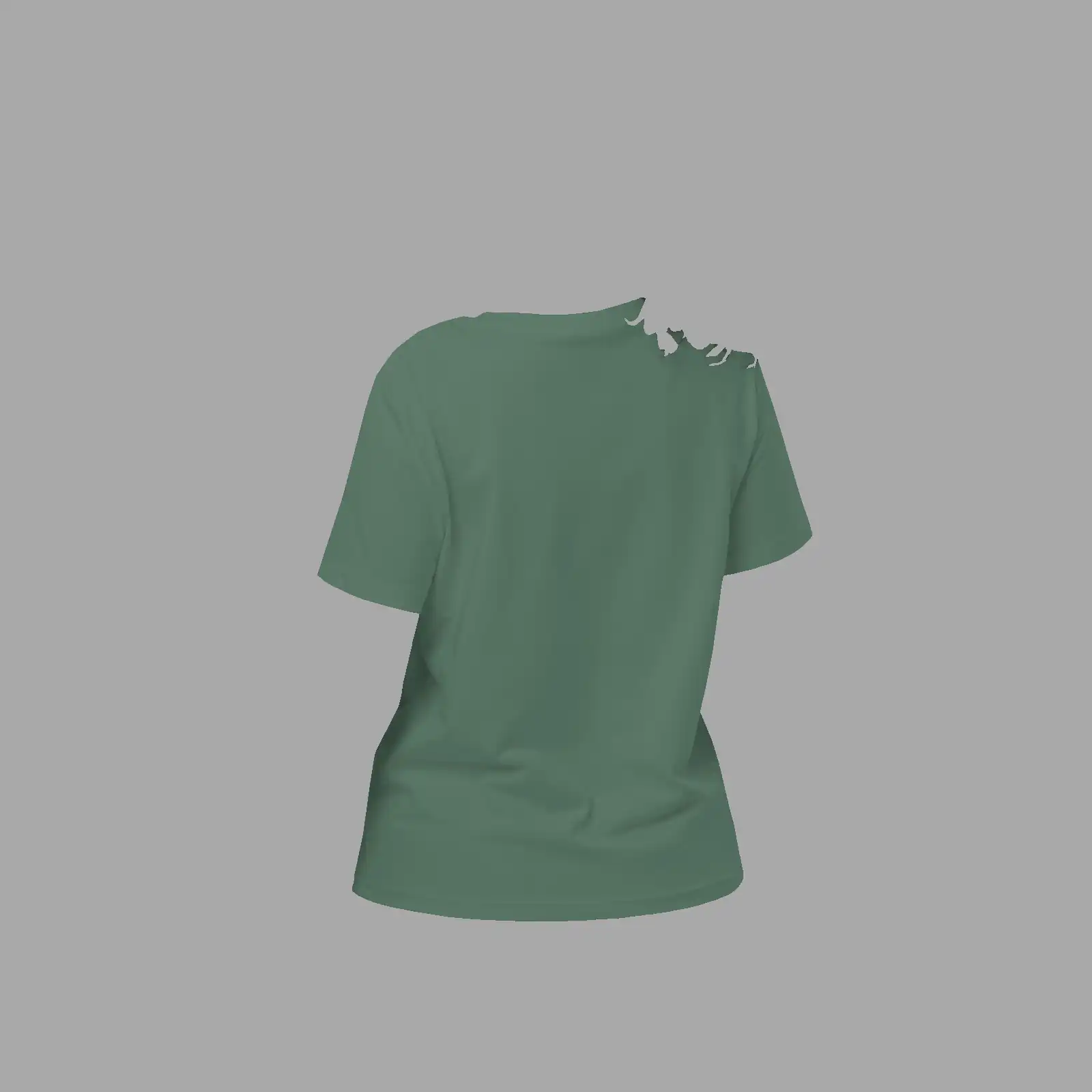 Womens Organic Ribbed Neck T-Shirt Anthropophagous Dilemma Green Bay - Image 4