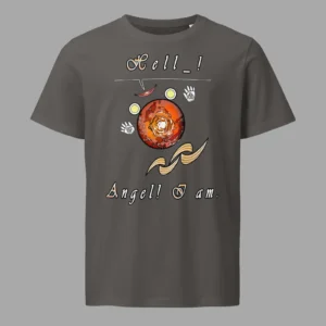 Unisex Organic Mid-Weight T-Shirt Hello Angel Anthracite