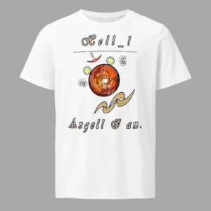Unisex Organic Mid-Weight T-Shirt Hello Angel White